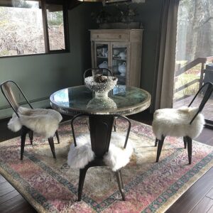 sheepskin dining room chair pads