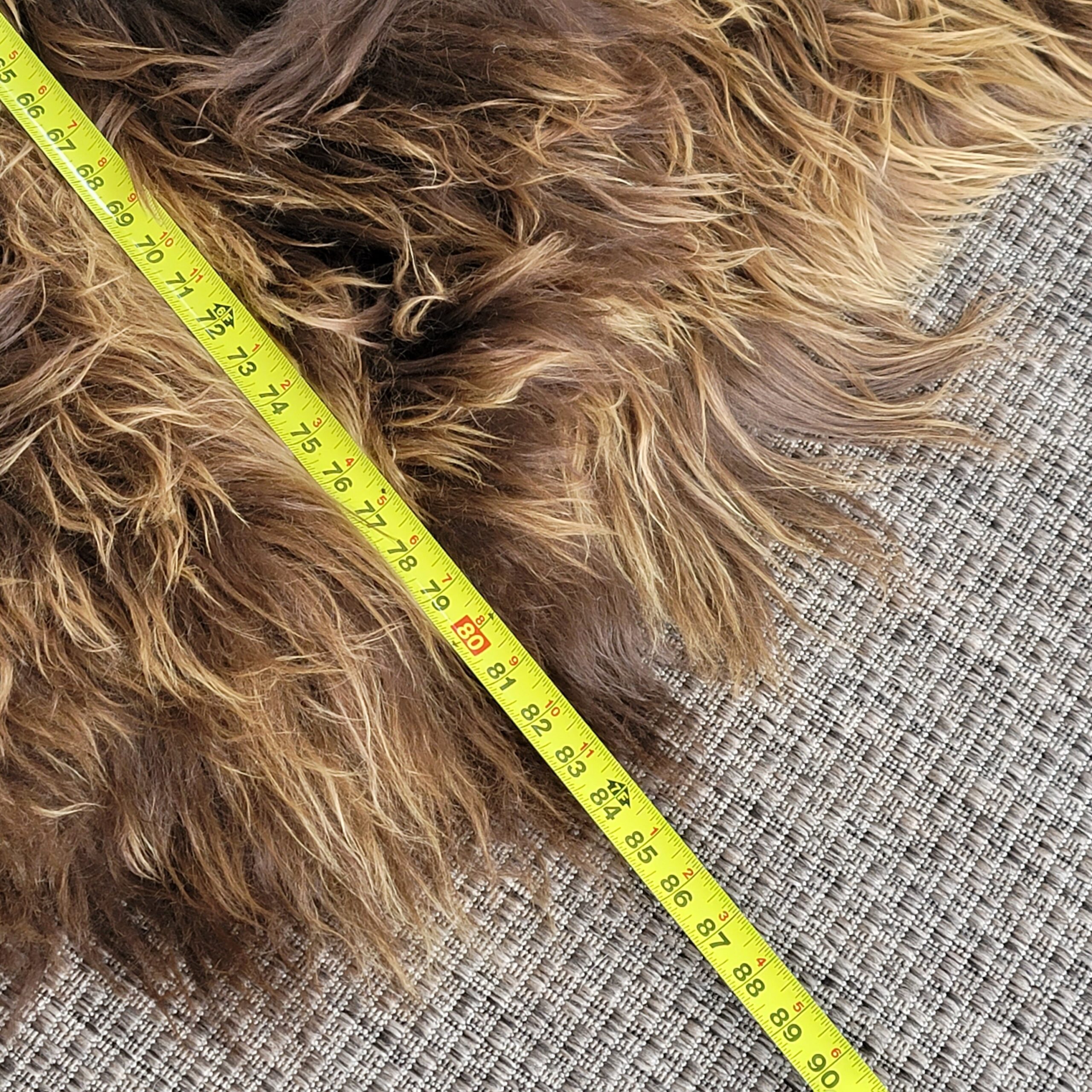 thumbnail image 2 of Genuine Icelandic Sheepskin Rug – Cappuccino, 44-48" X 24-28", Modern Luxury Hide Pelt 2 of 6