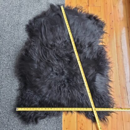 natural black icelandic sheepskin rug
