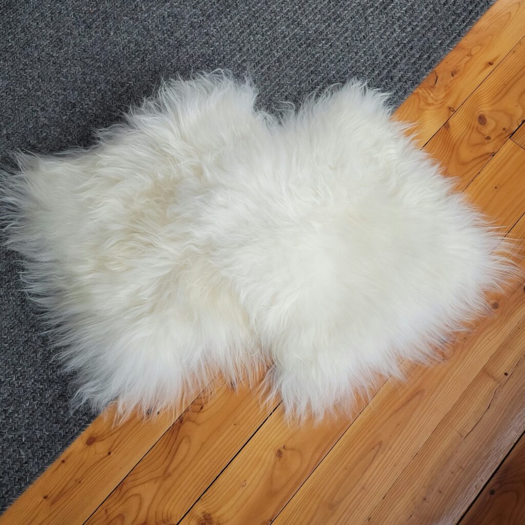 Genuine Icelandic Sheepskin Chair Pads Set of 2 - 16" x 16" Natural Wool Seat Covers