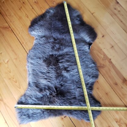 Natural Brown Gray sheepskin decorative fur throw rug