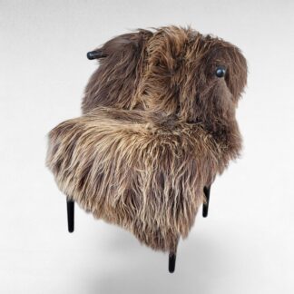 Icelandic Sheepskin - Brown + Gray  49" x 32"