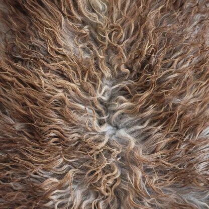 Curly icelandic sheepskin fur throw