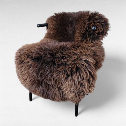 Large Lofty Brown Sheepskin Pelt 49