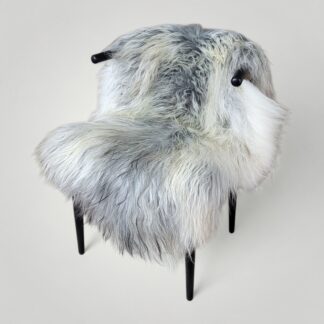 Icelandic Sheepskin - Large Gray Throw 53x35 | Rare Natural Fur Rug