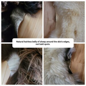 edges of sheepskin hide pictured in a photo
