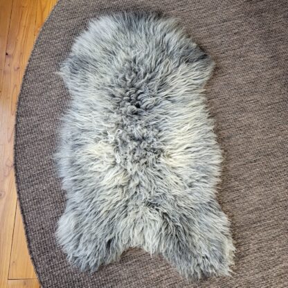 Very Large Gray Gotland Crossbreed Sheepskin Rug (49