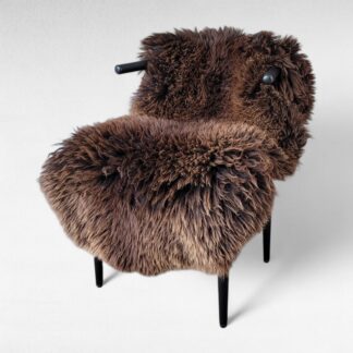 Thick Lofty Natural Brown Sheepskin Rug - Large Genuine Sheep Pelt