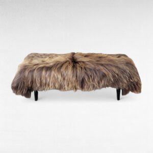 Genuine Brown Icelandic Sheepskin bench Cover 77 in. x 32 in.