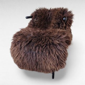 XL Red Brown Sheepskin Rug 53" x 29"
