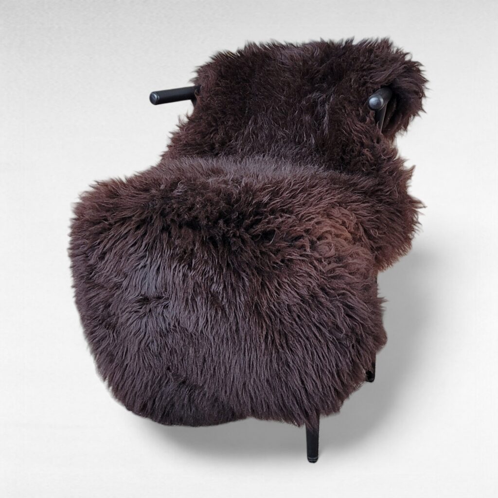 XL Dark Brown Sheepskin Rug 49" x 26"