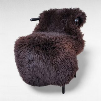 XL Dark Brown Sheepskin Rug 49" x 26"