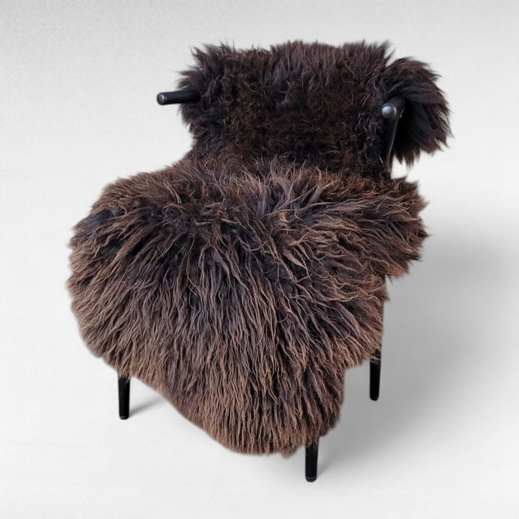 Squishy Supple Plush Large Lofty Brown Sheepskin (48" x 30")
