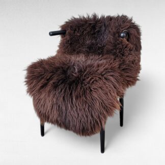 Lush Large Lofty Brown Sheepskin 50" x 30"