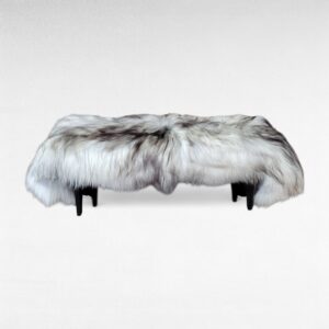 Genuine Gray Icelandic Sheepskin bench Cover 84 in. x 32 in.