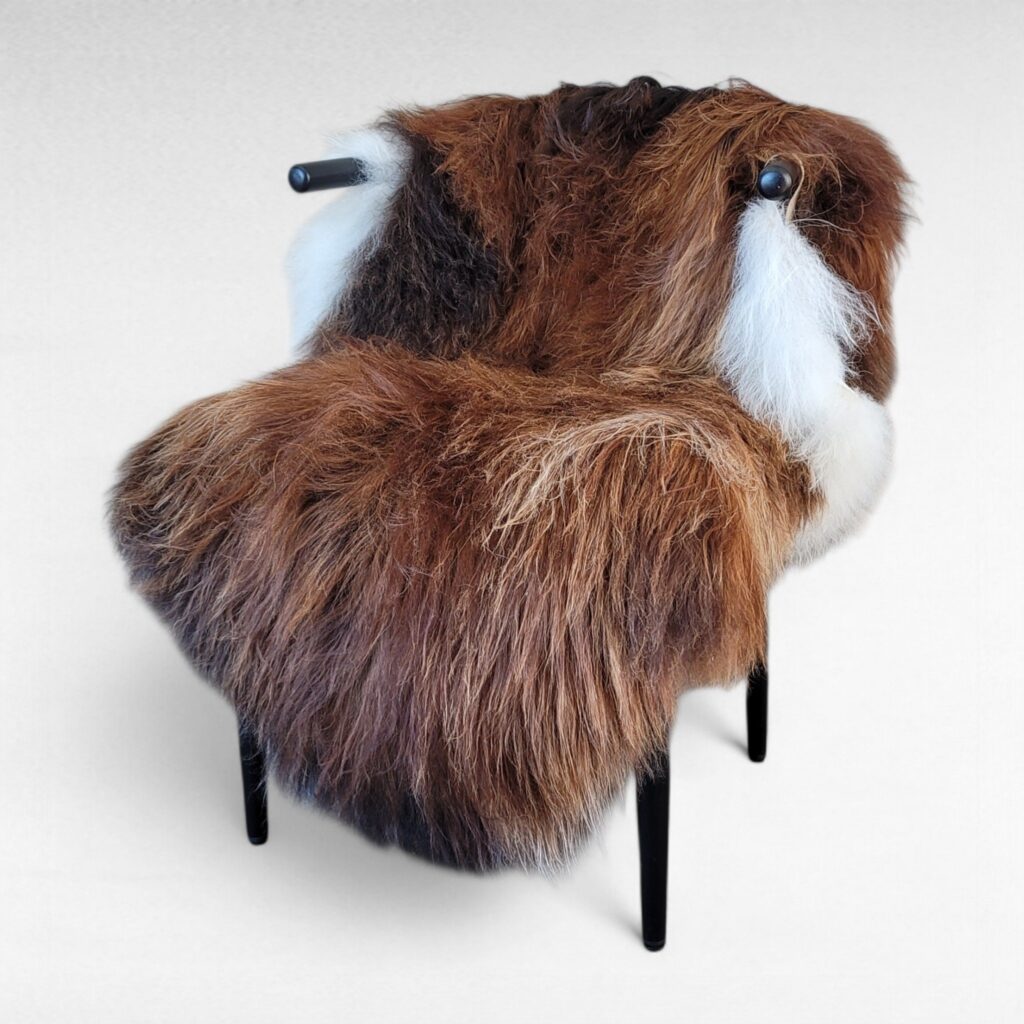 XL Genuine Long Hair Moorit Icelandic Sheepskin Fleece (56" x 34")