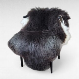 Icelandic Sheepskin - Extra Large Undyed Natural Black 55" x 36"
