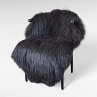 Giant Icelandic Sheepskin - Extra Large Undyed Natural Black 56" x 41"