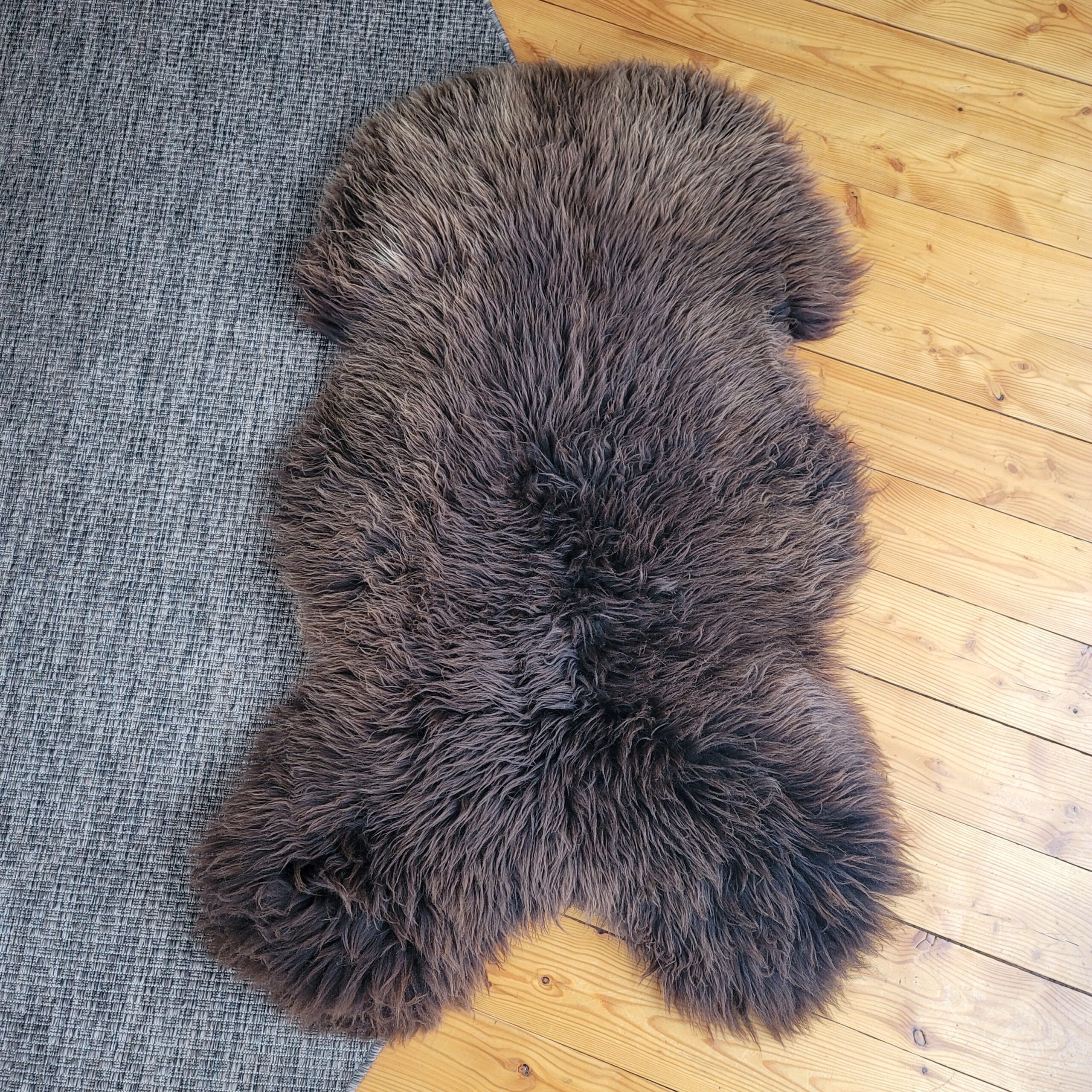 Large Soft Plush Lofty Brown Genuine Dutch Sheepskin 49" x 32" Large Soft Plush Lofty Brown Genuine Dutch Sheepskin 49" x 32" - Image 4