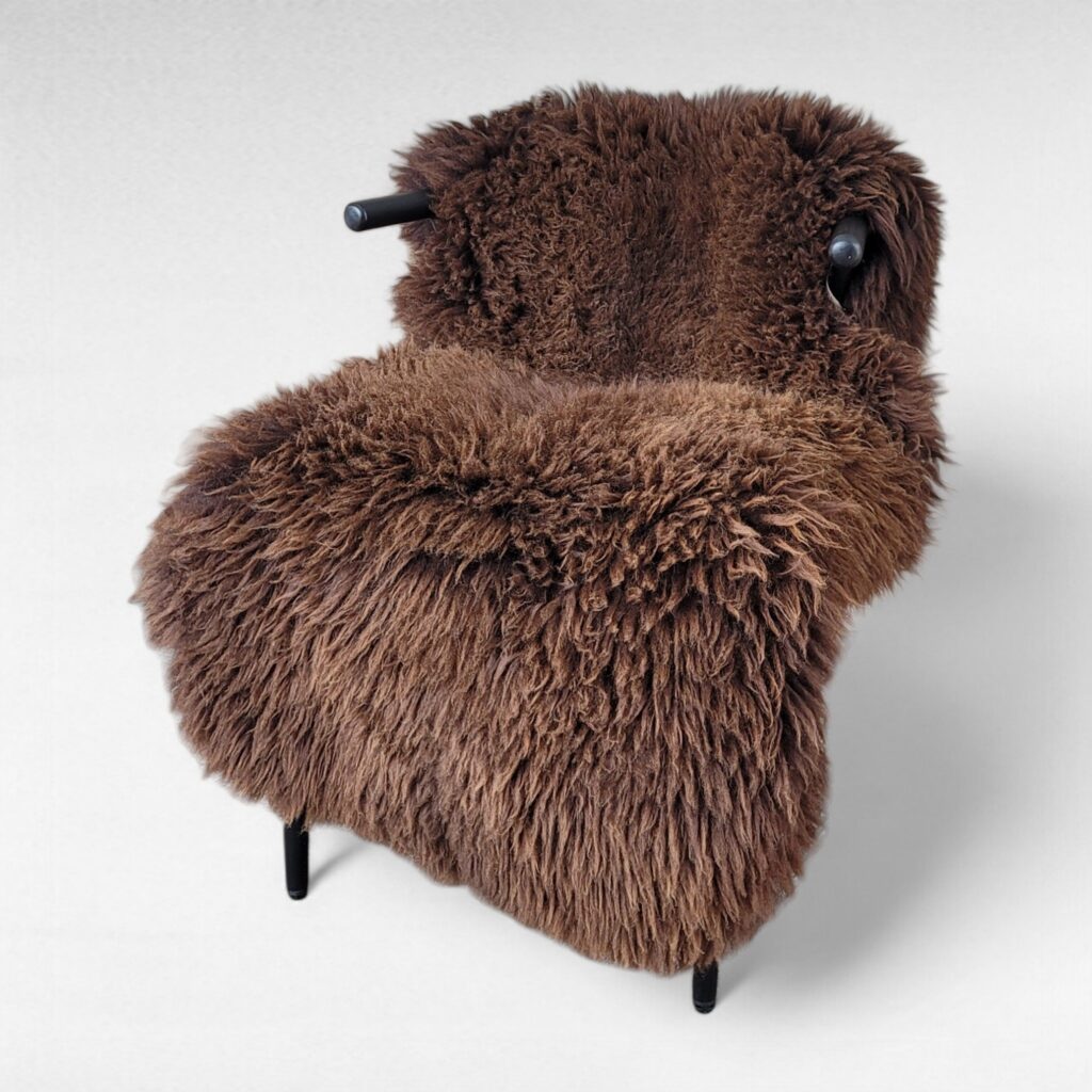 Large Natural Brown Lofty Plush Dutch Sheepskin 52" x 32"