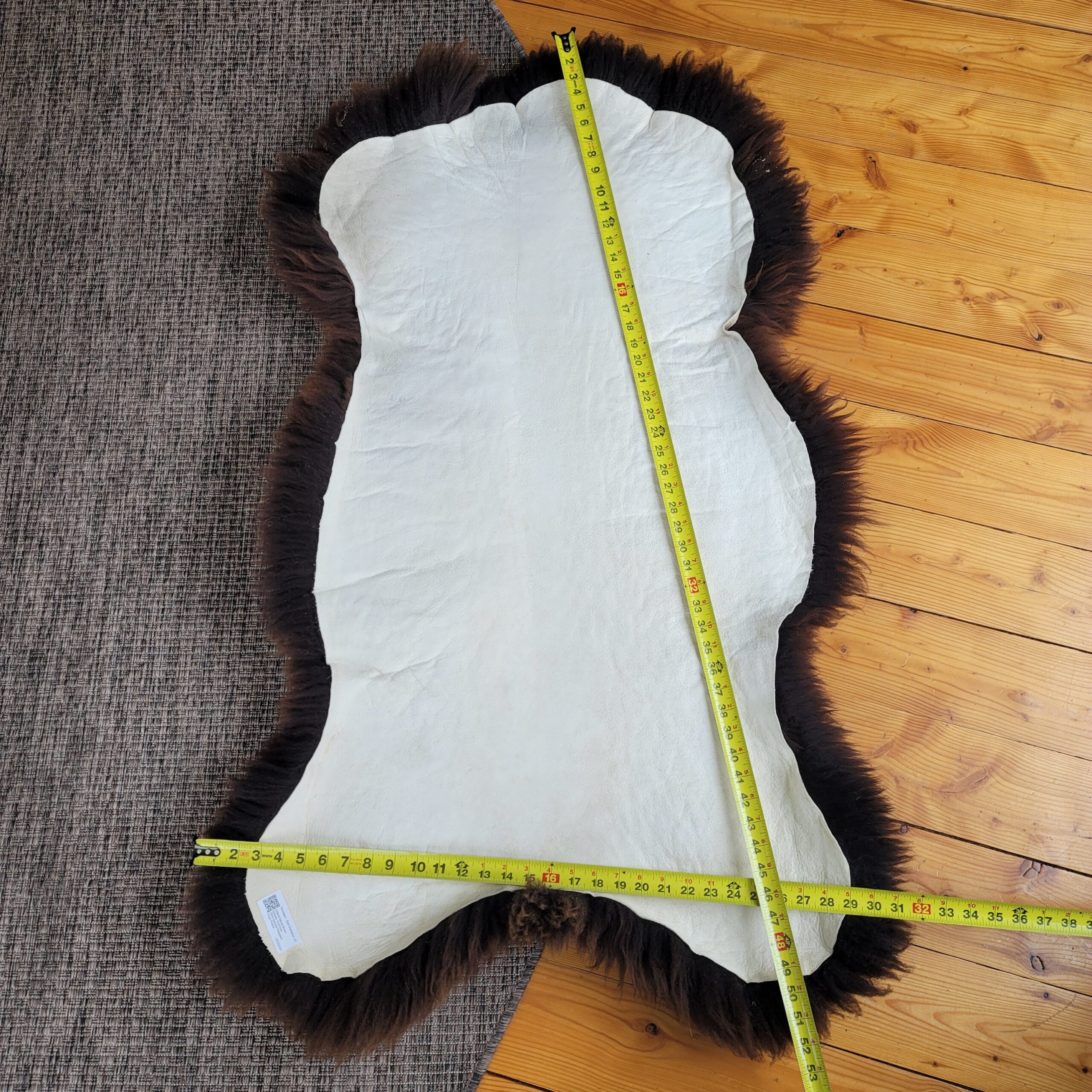 Large Natural Brown Lofty Plush Dutch Sheepskin 52" x 32" Large Natural Brown Lofty Plush Dutch Sheepskin 52" x 32" - Image 5