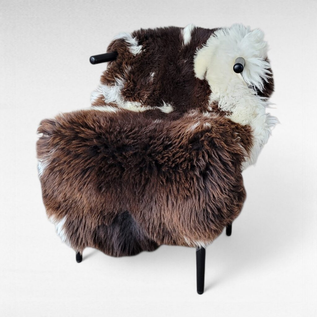 Big Spotted  Dutch Sheepskin Rug