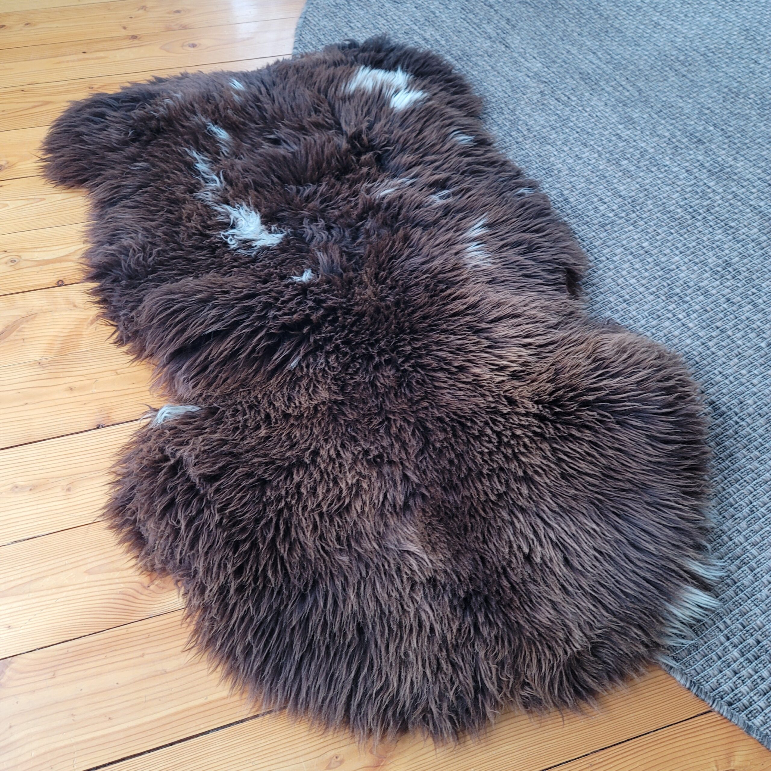 Soft Natural Spotted Dutch Sheepskin Rug
