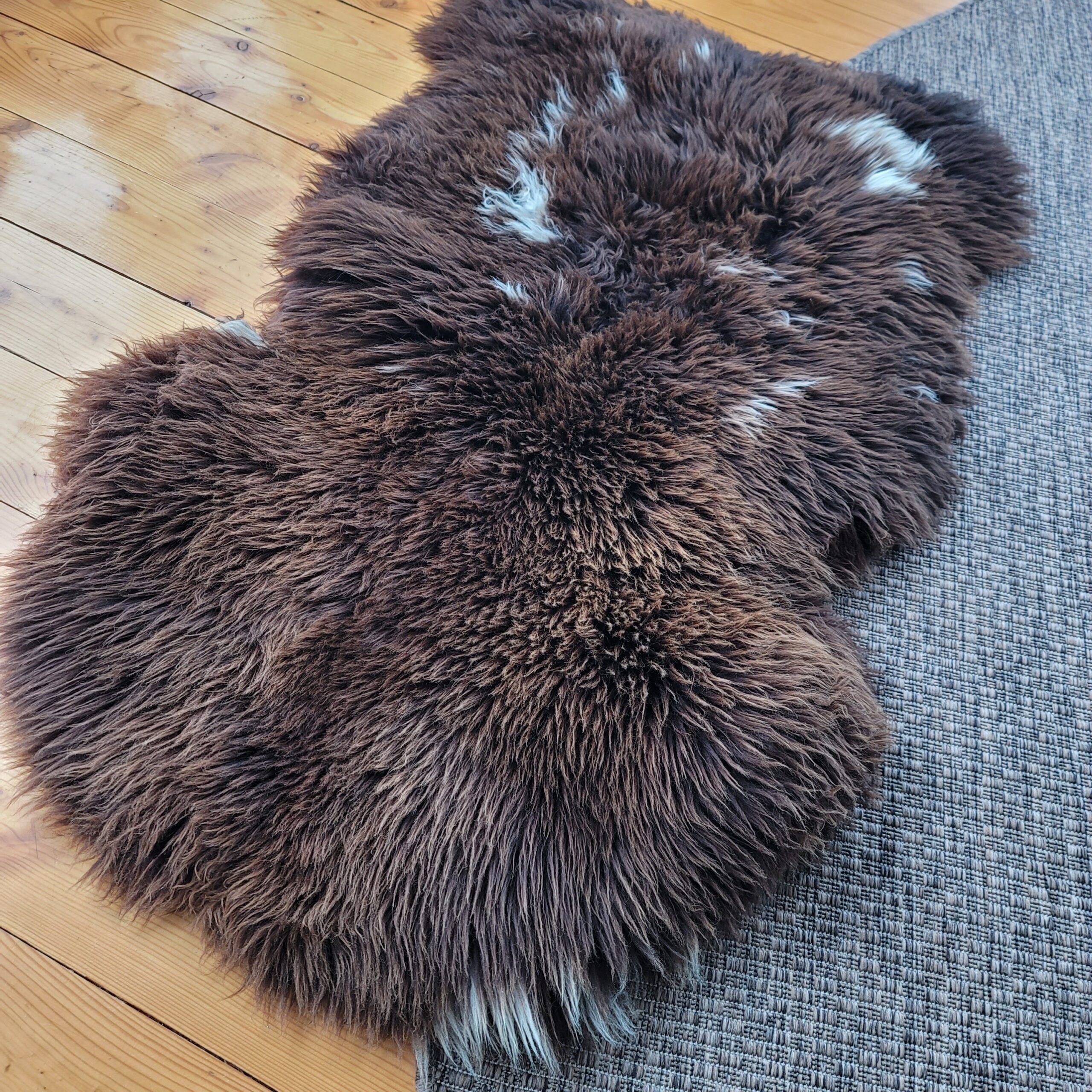 Soft Natural Spotted Dutch Sheepskin Rug