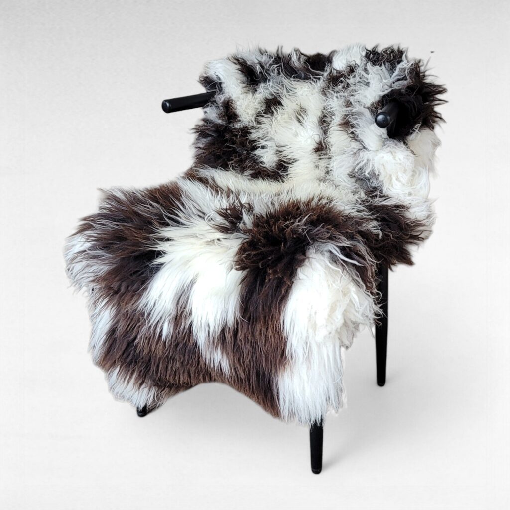 Woolly Soft Natural Spotted  Dutch Sheepskin 49″ x 31″