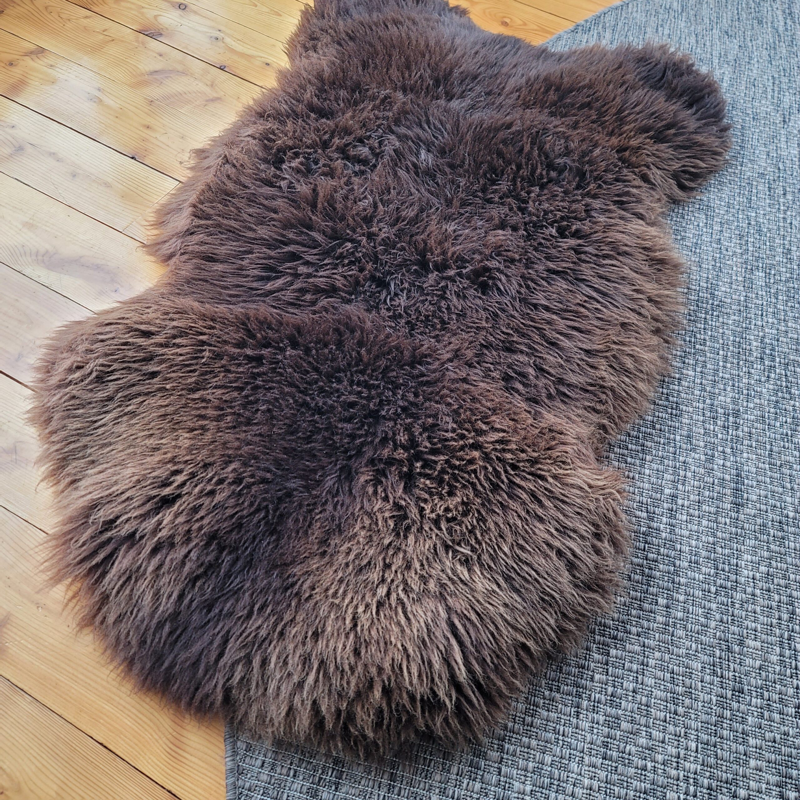 Dutch Brown Fur Rug Extremely Density 49" x 29" Extremely Density Dutch Brown Fur Rug