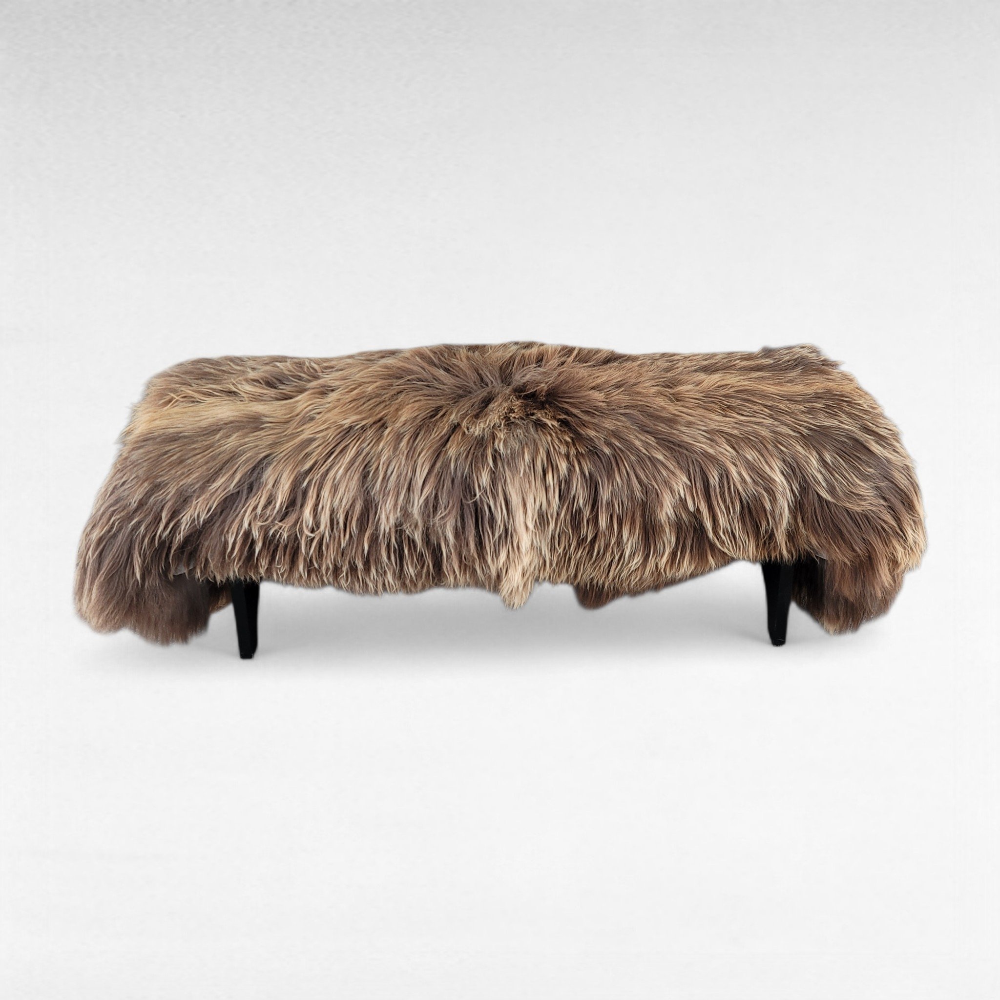 Brown Double Long Icelandic Sheepskin Rug XXL golden brown sheepskin double