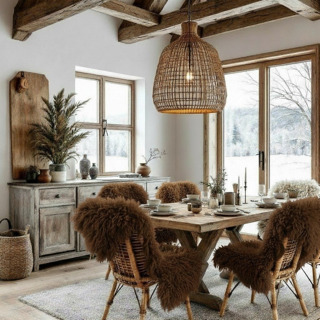 Brown sheepskins used on seating
