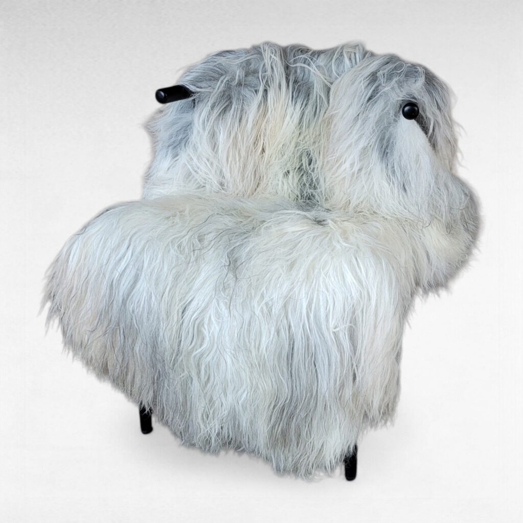 XXL Large Tan + Gray Moorit Icelandic Sheepskin Pelt