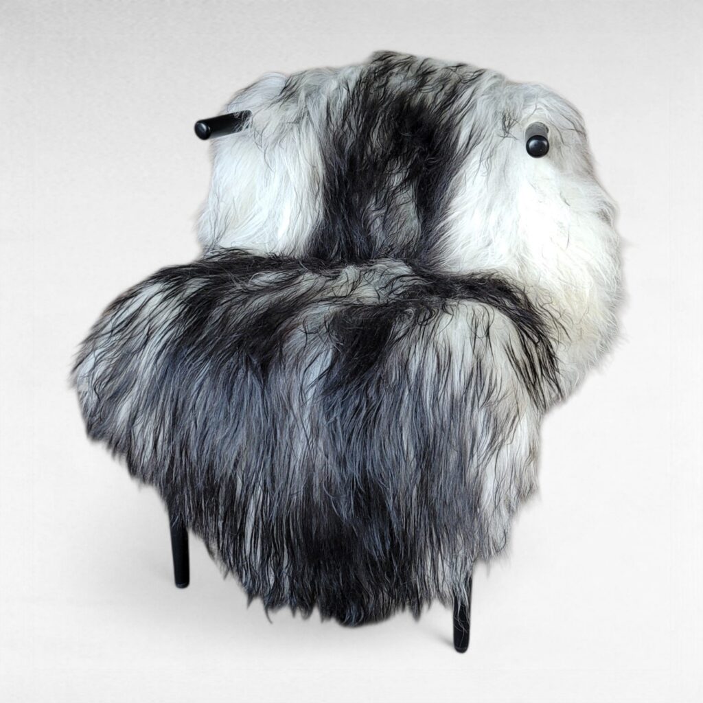 XXL Large Rare Black Gray Moorit Icelandic Sheepskin