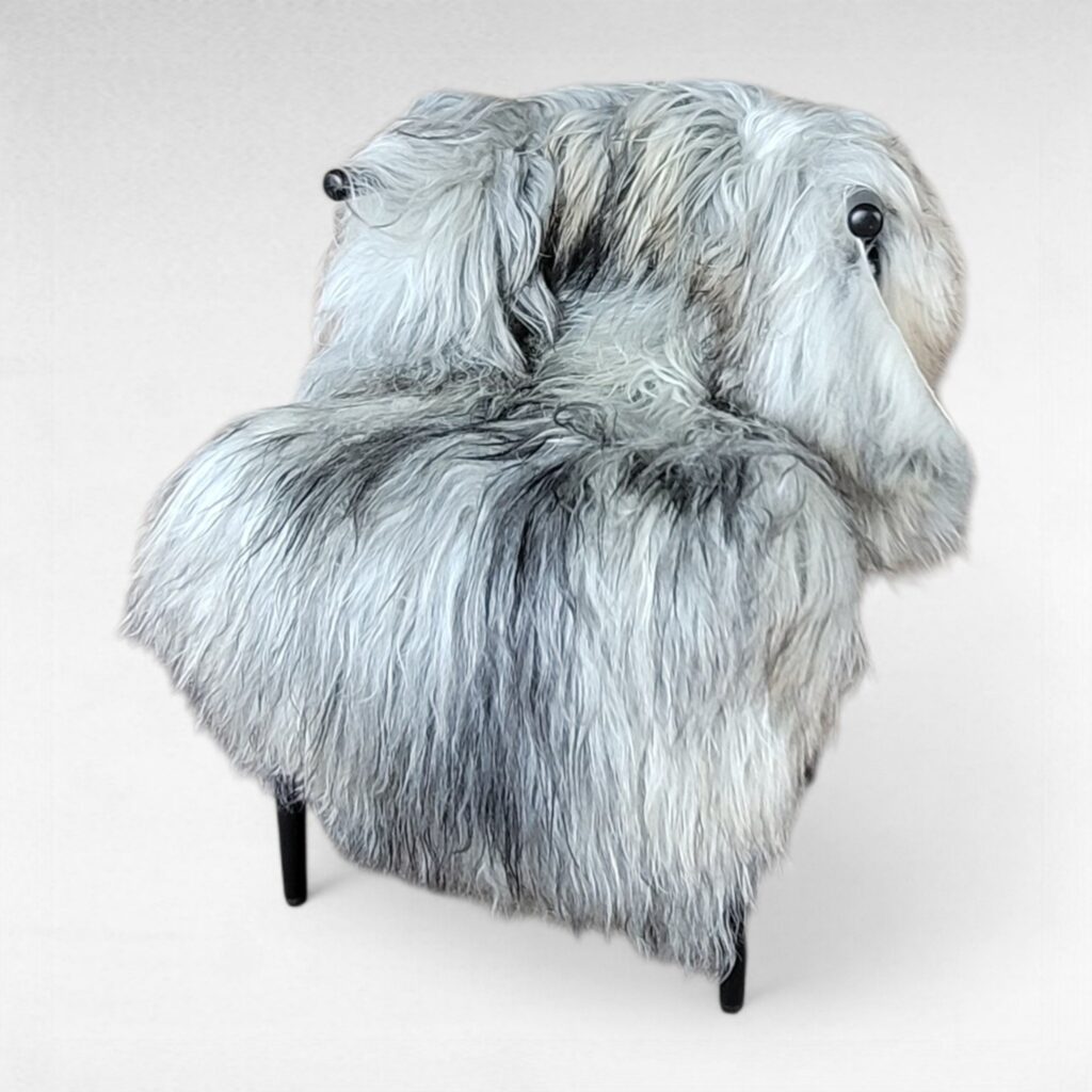 XXL Large Natural Rare Gray Moorit Icelandic Sheepskin