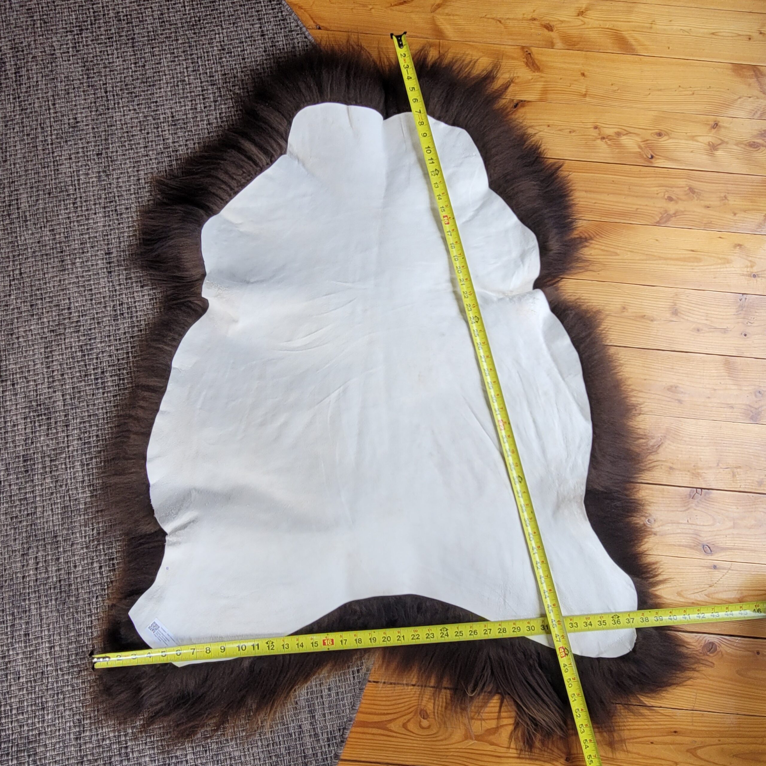 Giant Wide Icelandic Sheepskin - Brown Moorit 55" x 40" Giant Natural Brown Moorit Icelandic Sheepskin