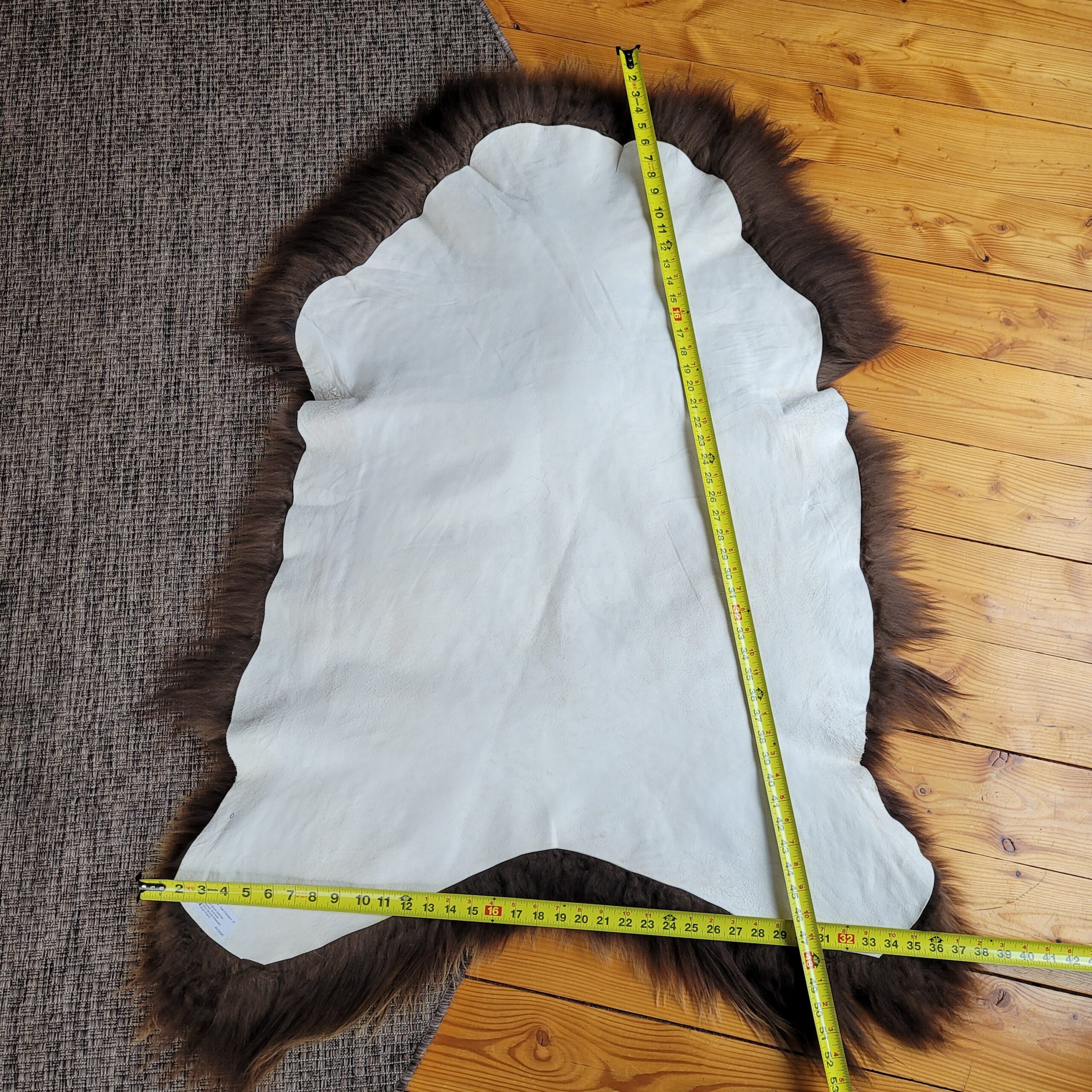 Big Wide Silky Natural Brown Moorit Icelandic Sheepskin 53" x 38" Bug Wide Silky Natural Brown Moorit Icelandic Sheepskin
