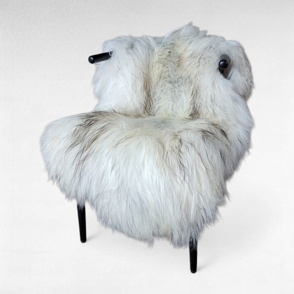 XL Natural Light Tan Gray Moorit Icelandic Sheepskin