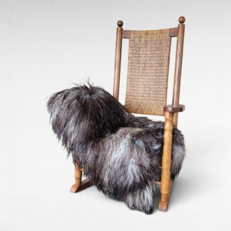 Sheepskins - What are people using them for? Curly Icelandic Lambskin - Brown Silver (44" x 31")