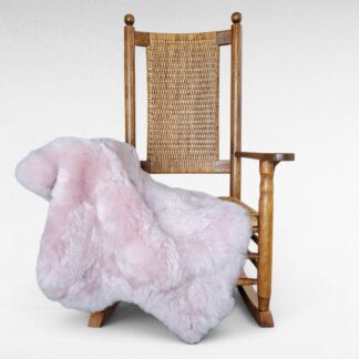 Double Light Pink Shorn Icelandic Lambskin Rug