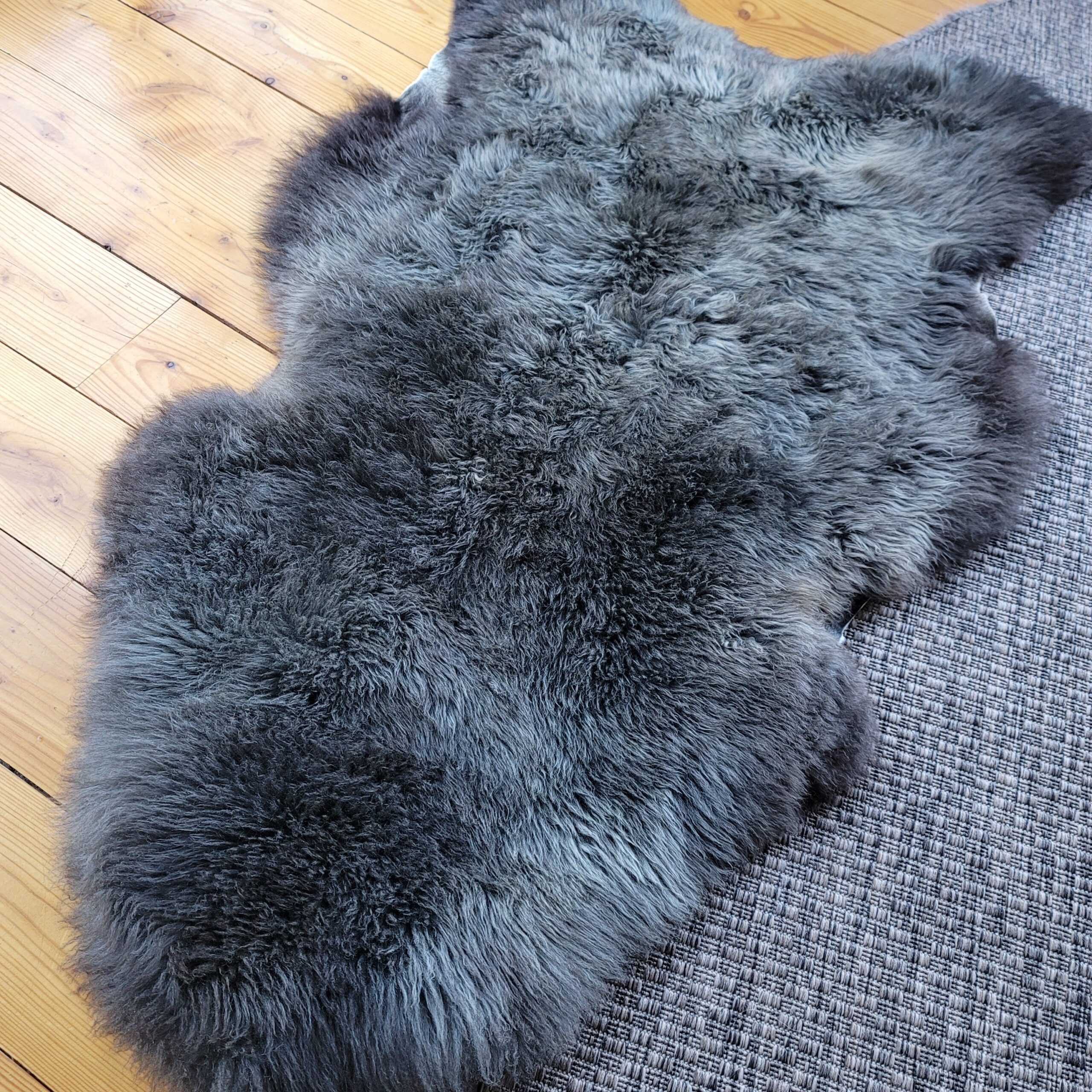 Extremely Rare Natural Steel Gray Sheepskin - Luxurious Wool (48" x 30") Extremely Rare Natural Steel Gray Sheepskin - Luxurious Wool (48" x 30") - Image 5