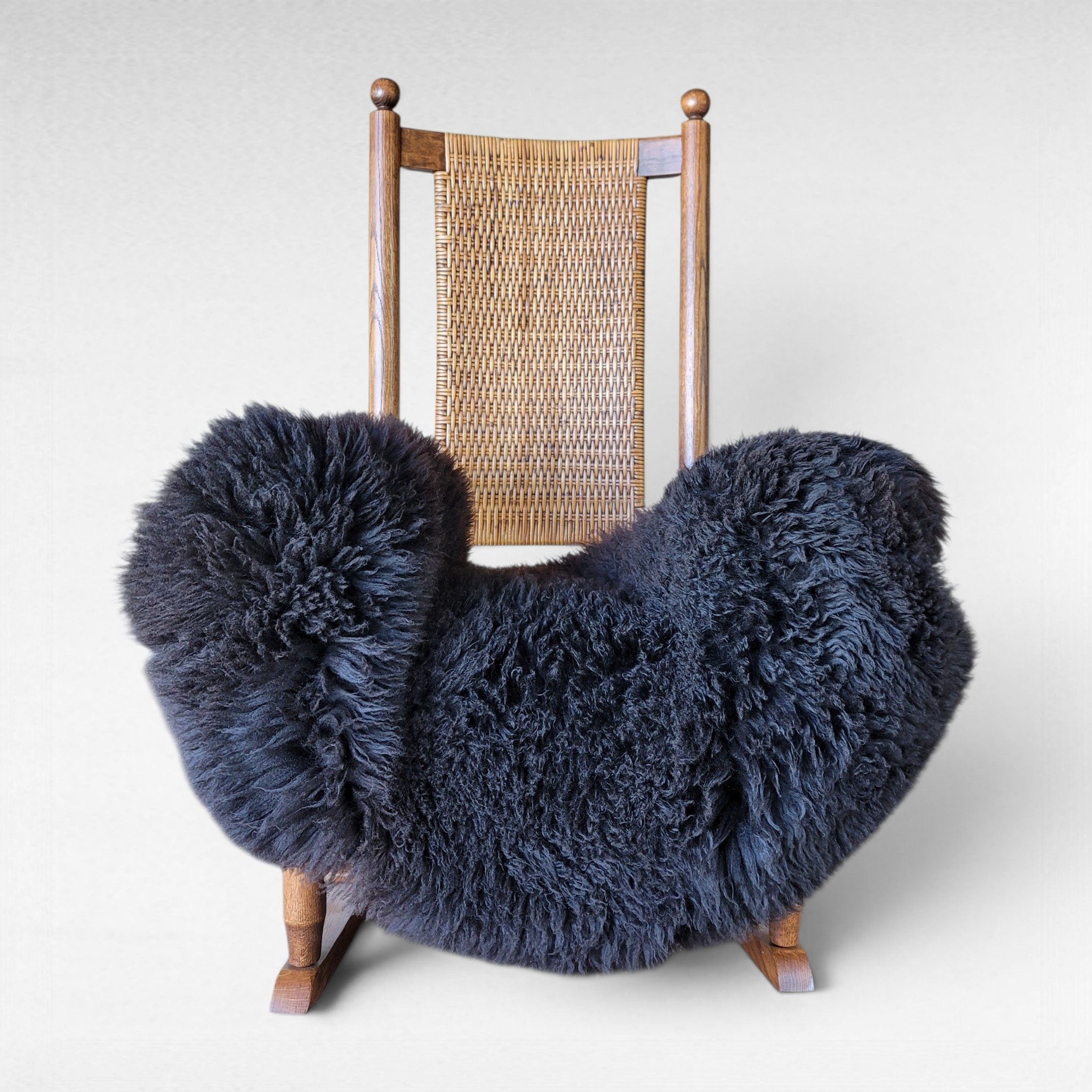 Stitched & Fixed Swedish Sheepskin Throw - Silky Soft Wool (46" x 30")