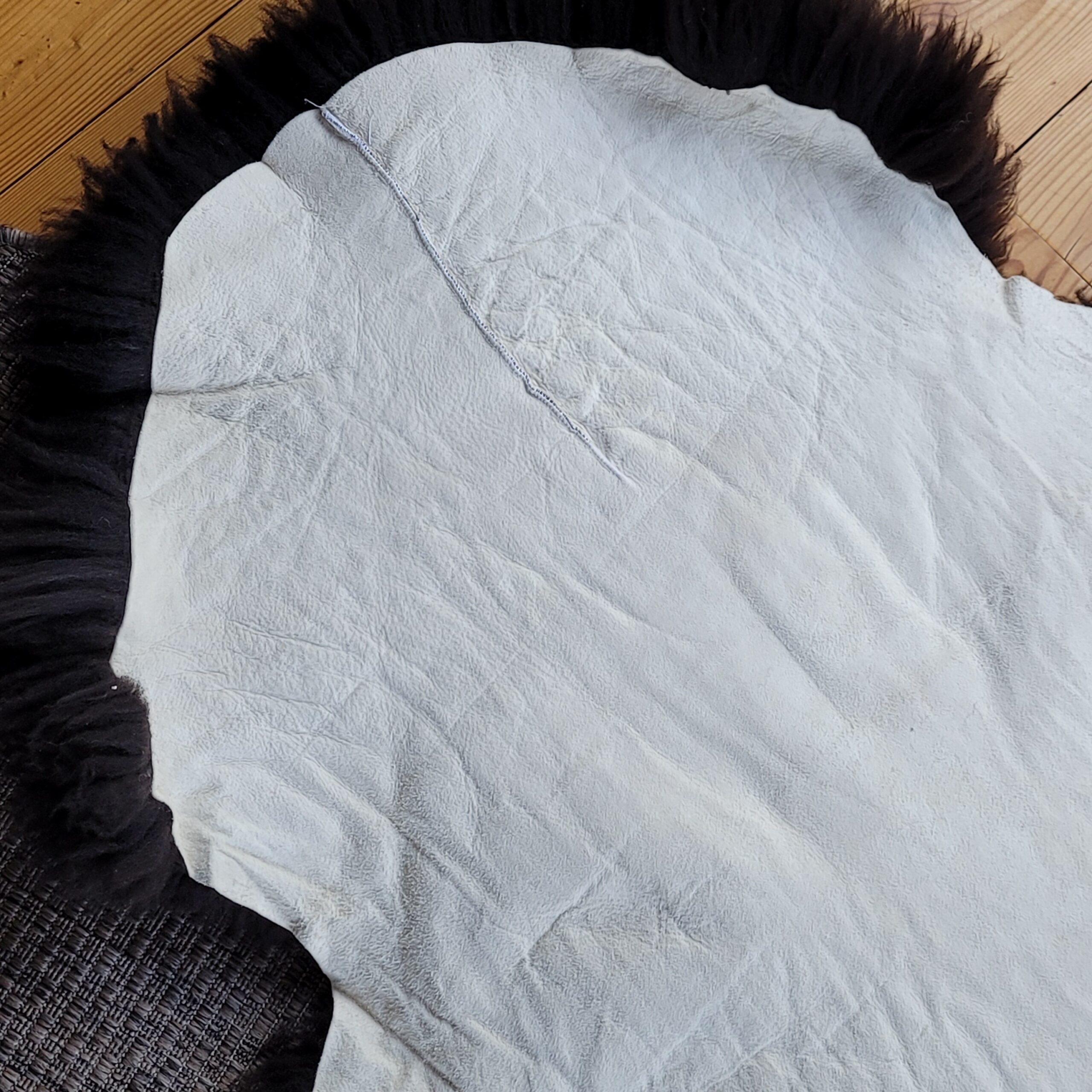 Stitched & Fixed Swedish Sheepskin Throw - Silky Soft Wool (46" x 30") - Image 5