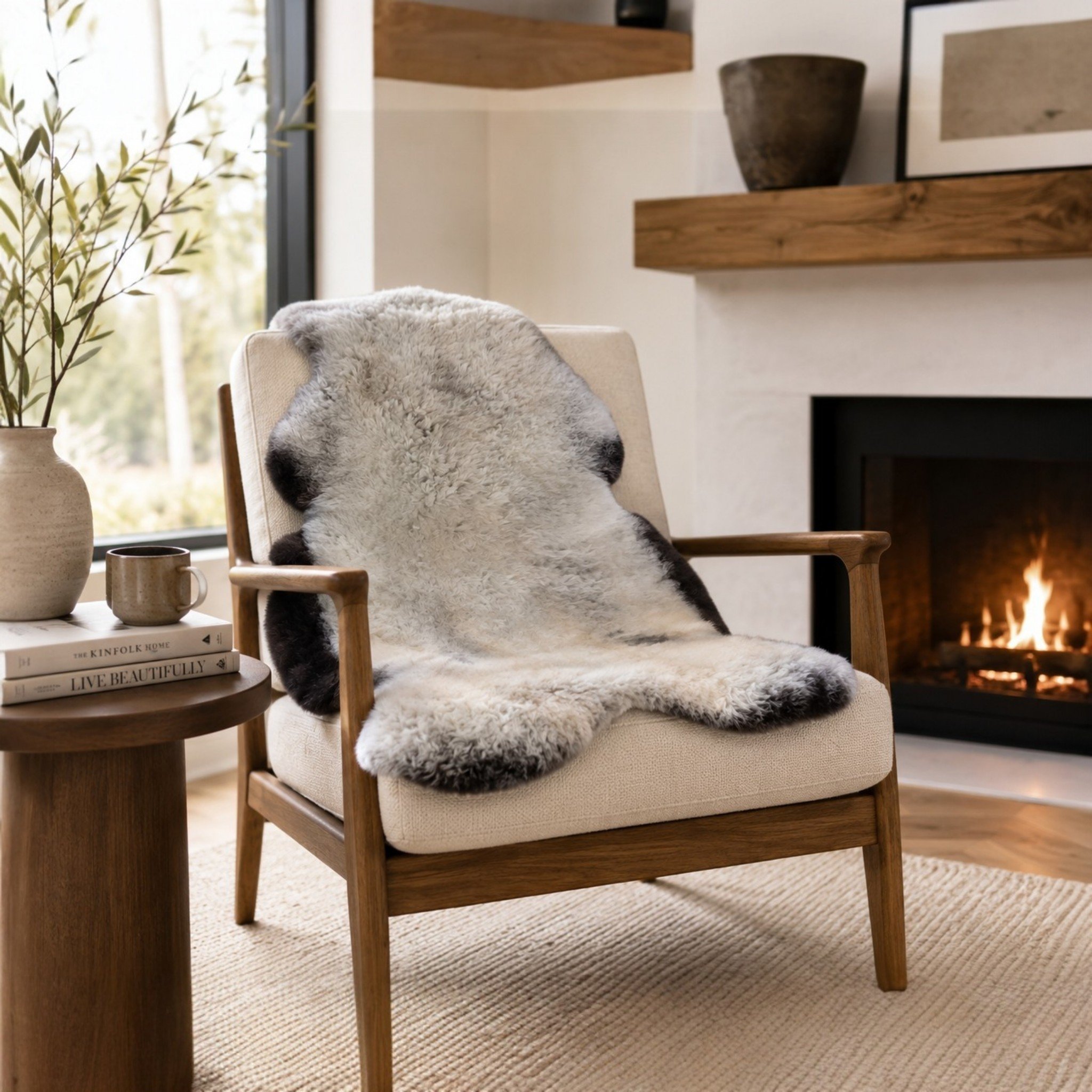 Icelandic Lambskin Rug - Light Gray Wool Icelandic Lambskin Rug - Light Gray Wool - Image 3