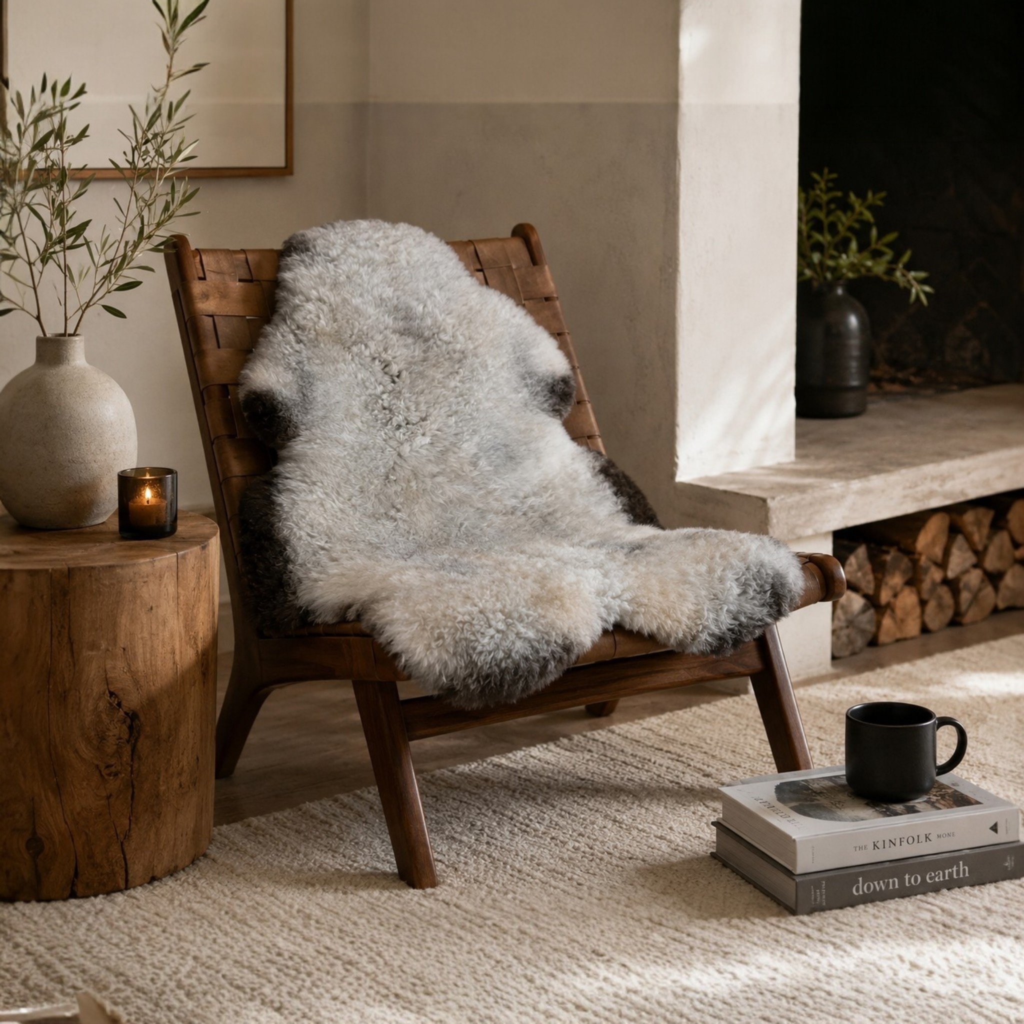Icelandic Lambskin Rug - Light Gray Wool Icelandic Lambskin Rug - Light Gray Wool - Image 2