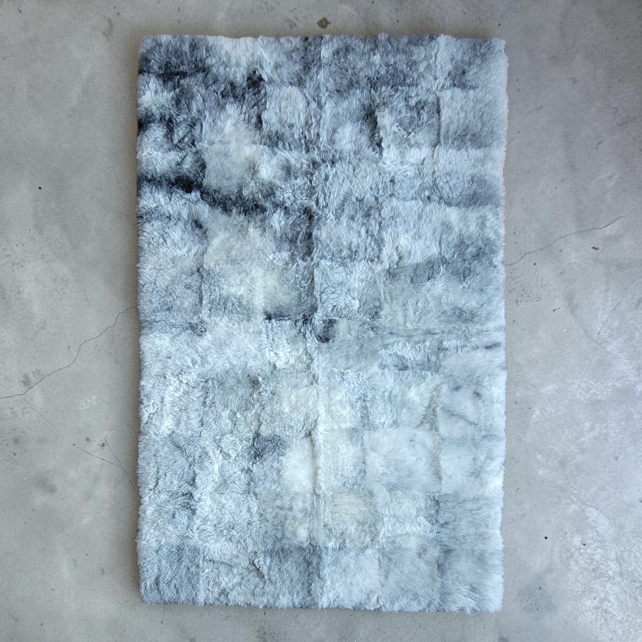 Designer Lambskin Blankets Gray Rectangle Sheepskin Area Rug