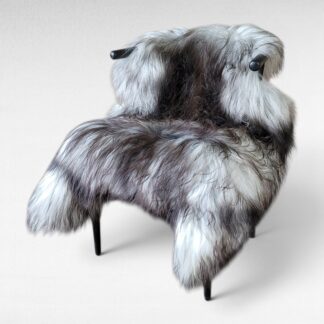Gray Icelandic Sheepskin Wide, Long + Silky Soft 52" x 38"