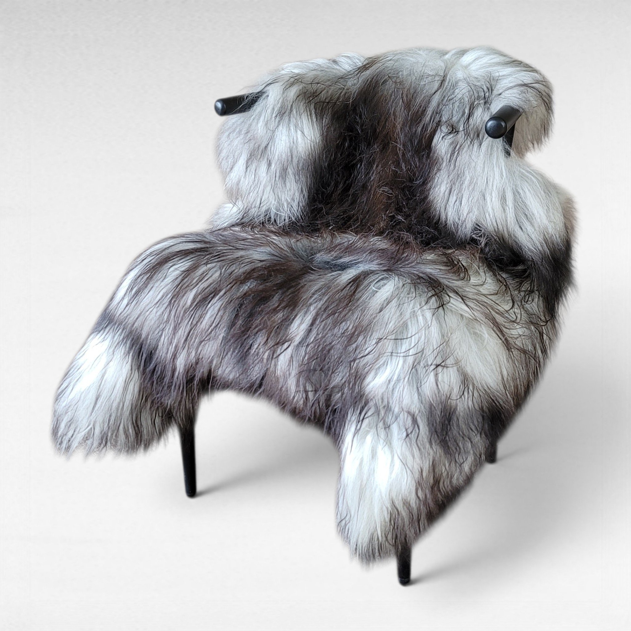 Gray Icelandic Sheepskin Wide, Long + Silky Soft 52" x 38"
