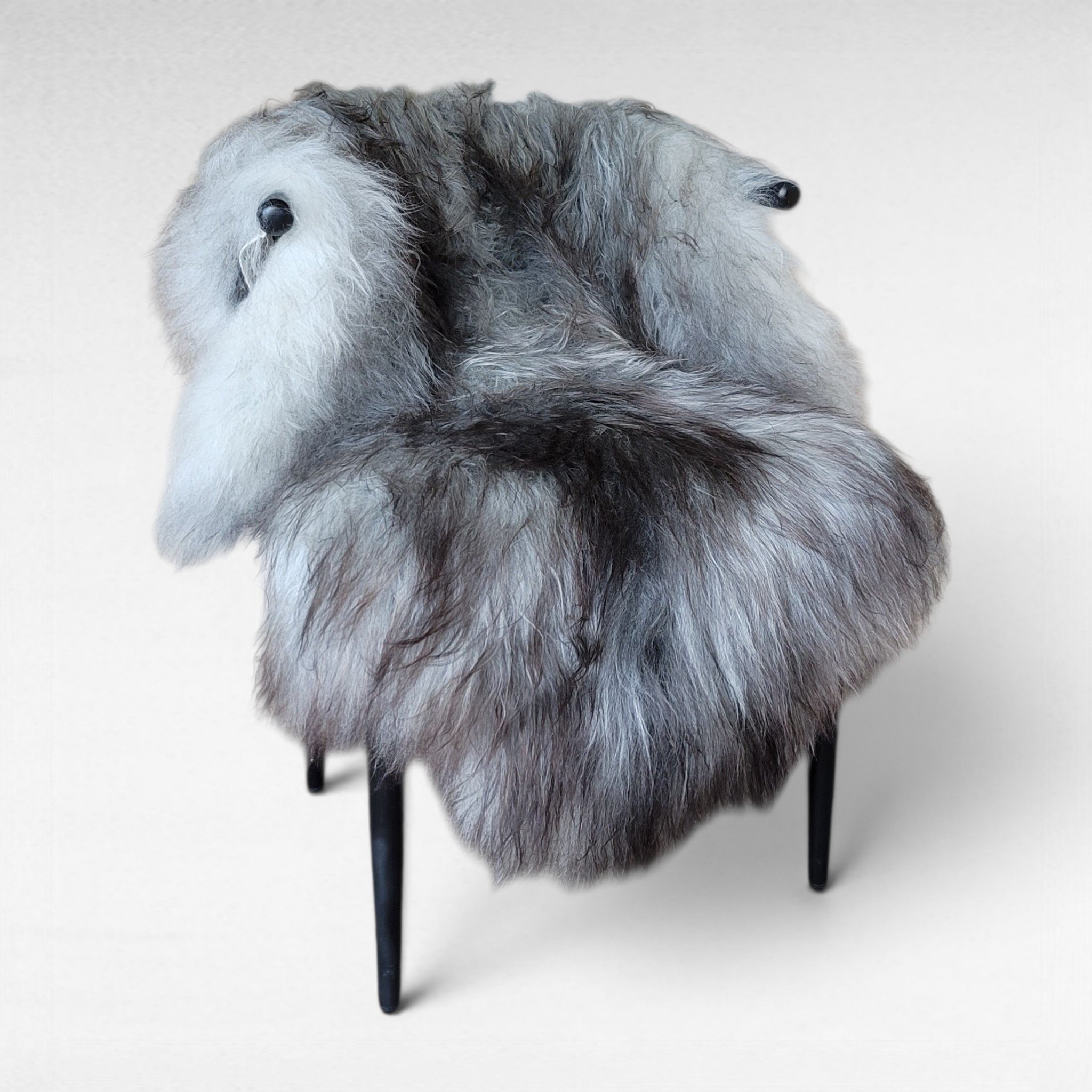 Gray Icelandic Sheepskin Rug 51" x 34"