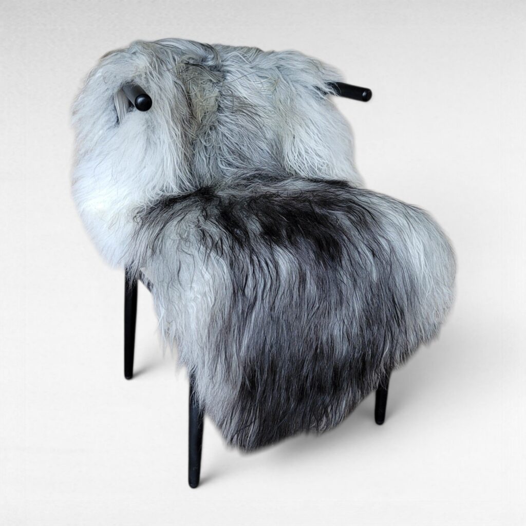 Wide Gray Icelandic Sheepskin Hide 54" x 36"